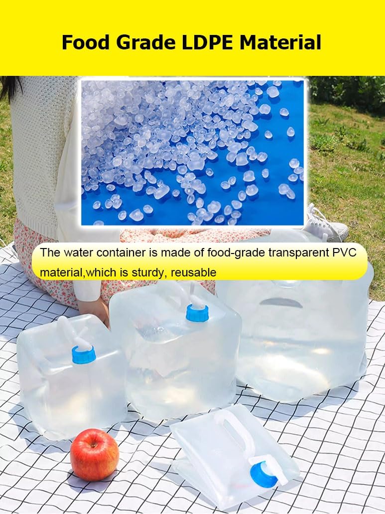 Faltbarer Wassereimer | Zusammenklappbarer und tragbarer Wasserbehälter | Wassertank für Camping, Wandern, Angeln, Klettern, Picknick, Grillen, Reisen, Outdoor-Aktivitäten usw. | B