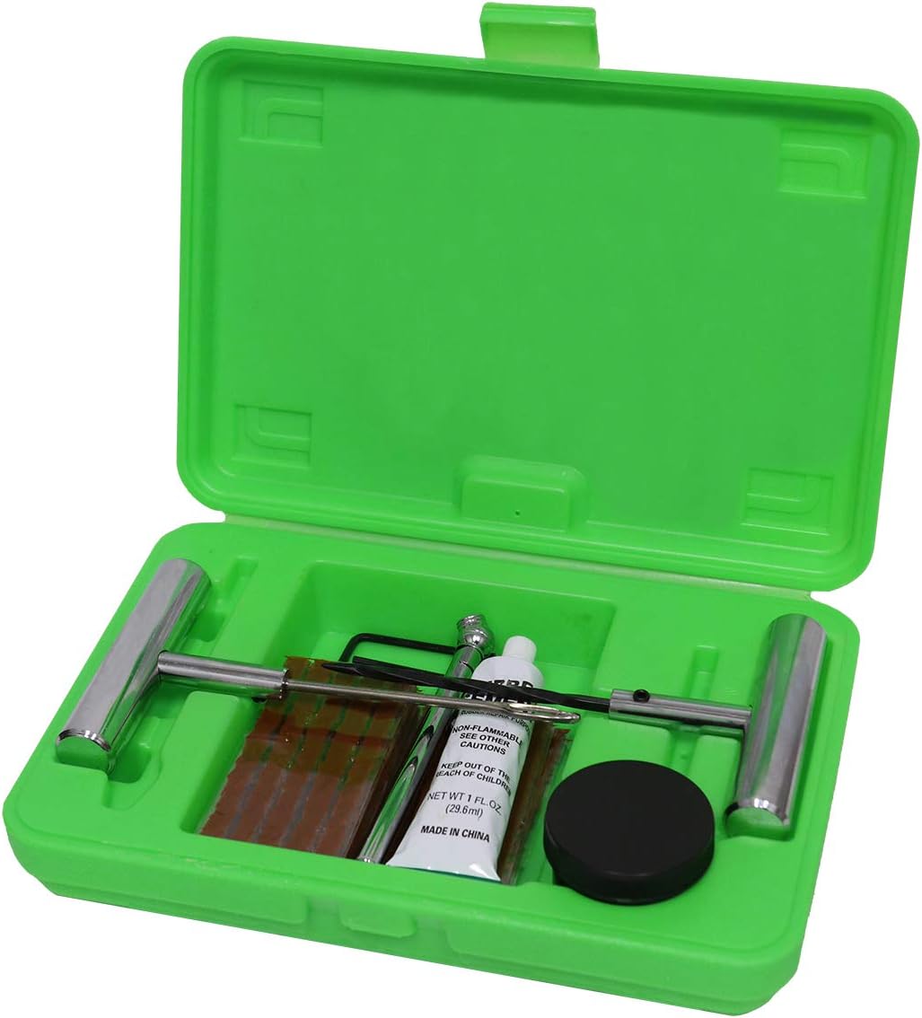 Grip 36 pc Deluxe Tire Repair Kit - Car, Truck, RV, SUV, ATV, Motorcycle, Tractor, Trailer - Flat Tire Puncture Repair Kit