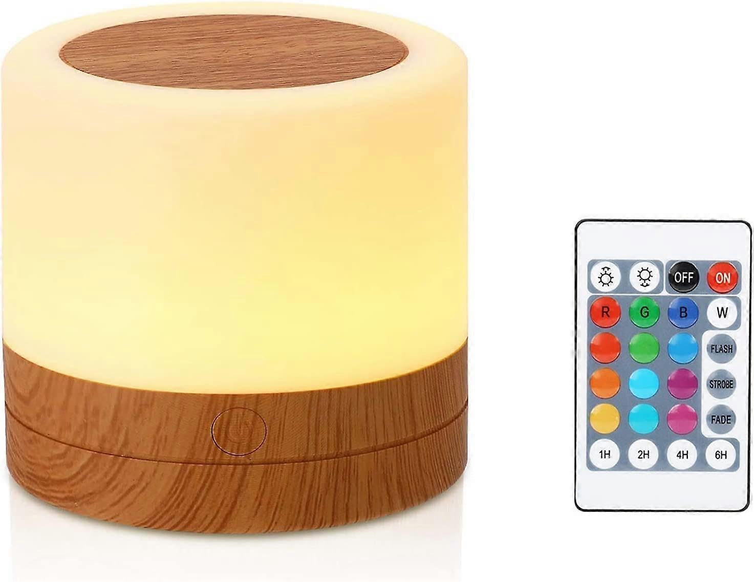 Joyhappst Image Color Dww-Night Light, Mini 360 Multicolor Bedside Lamp, Rechargeable Night Light With Touch Control, Adjustable Brightness, And Remote Control (A)