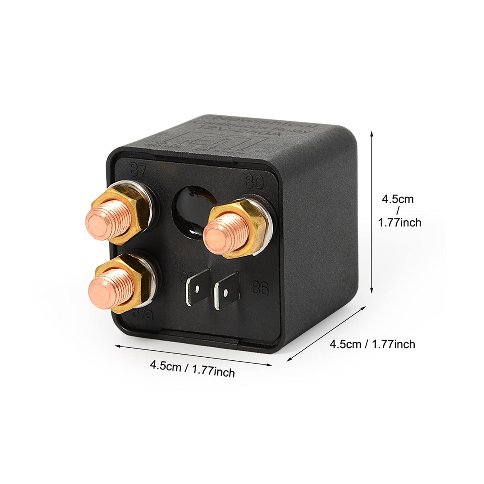 JCAKES Auto Camion Motore Relè 12V/24V 250/150A Continuo Ad Alta Potenza Batteria di Avviamento Interruttore Automotive Normalmente Aperto 5Pin Terminale (Color : 12V)