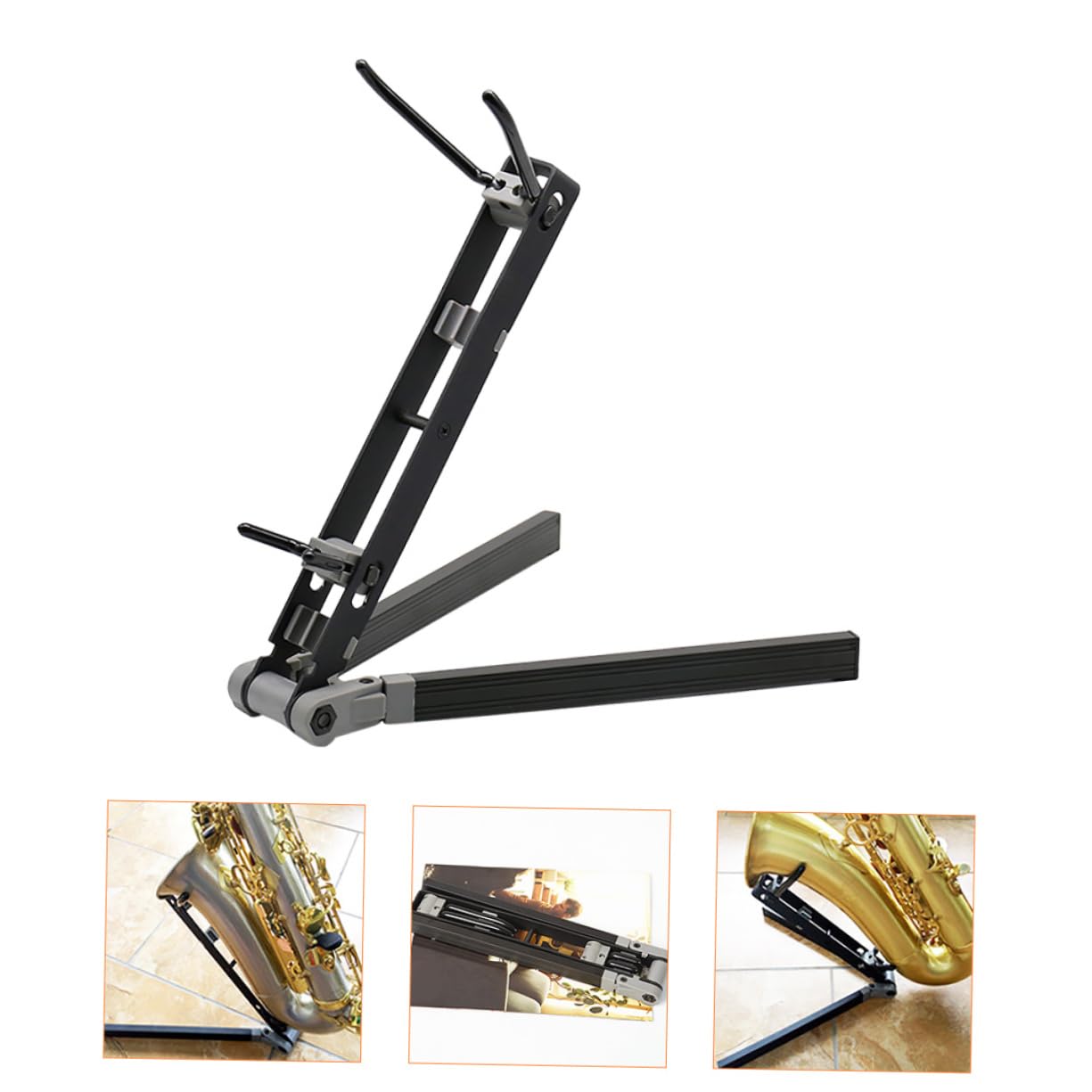 Vaguelly Supporto Per Sassofono Contralto in Metallo Portatile e Leggero Adatto Per Riporre Ed Esporre Sassofono in Case Studi e Negozi Di Strumenti Musicali