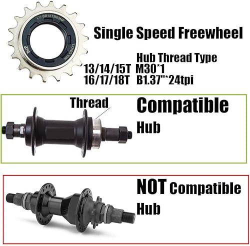 Miniatura 3 de Drift MANIAC BMX Single Speed Freewheel 13T14T15T16T17T18T 60 Clicks Chrome Molybdenum Steel