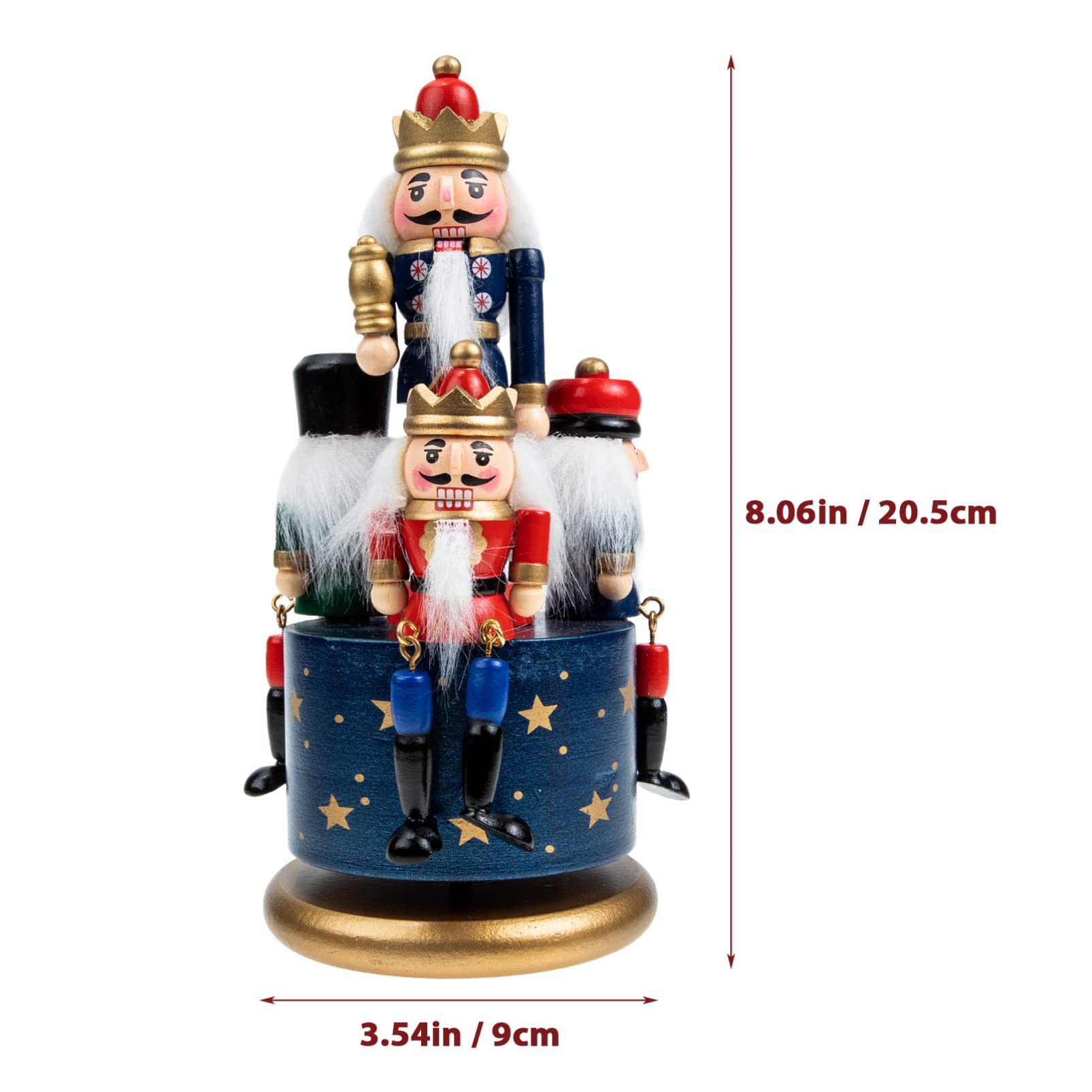 PRETYZOOM Carillon Natalizio in Legno Decorazione Musicale Per Interni Scatola Musicale Design Artigianale Accessori Per Regali Di Compleanno Regalo Per Amanti Della Musica