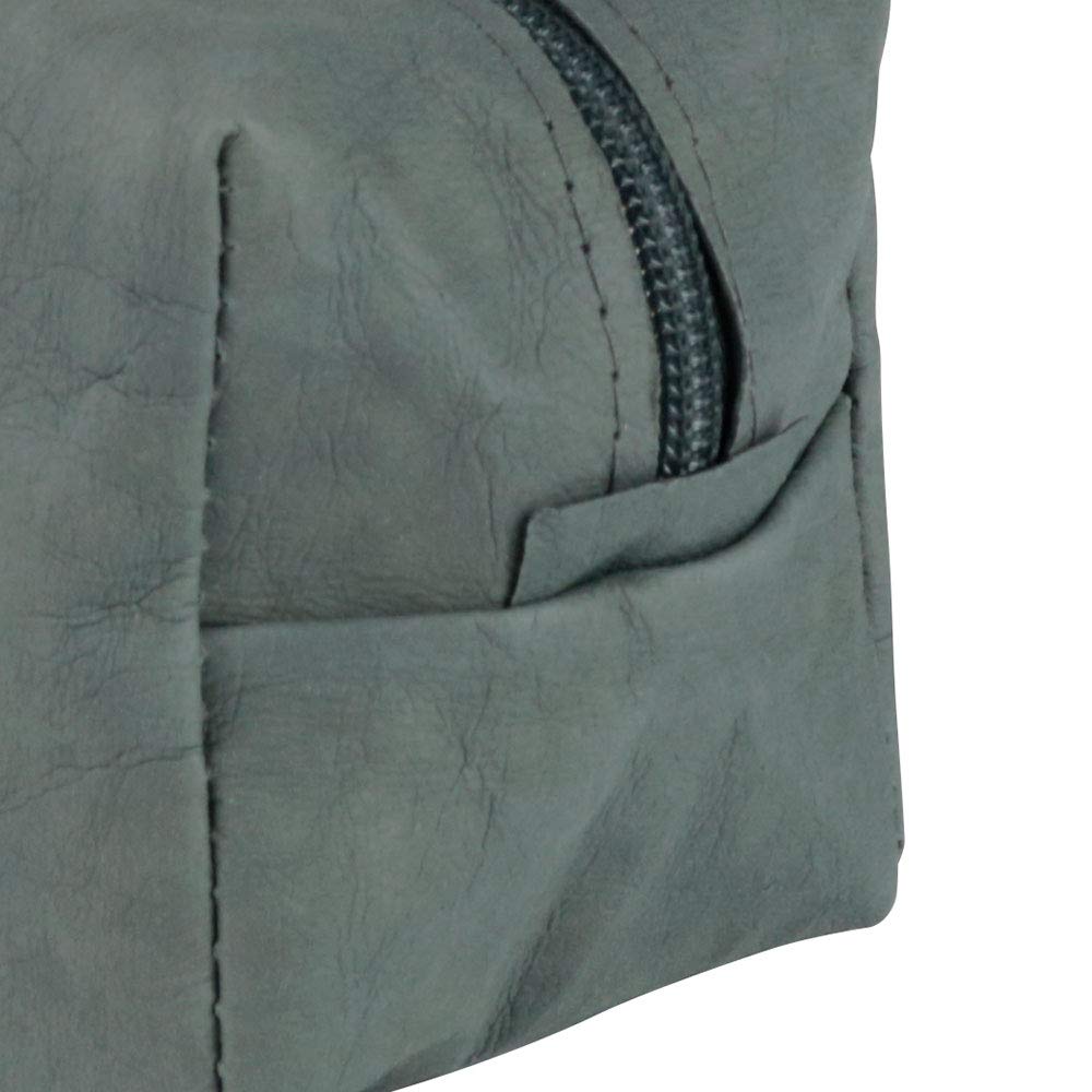 BIOZOYG Polly Vegane Kosmetiktasche Größe S Aus Waschbarem Papier - Nachhaltiges Mäppchen Mit Lederoptik, Minze
