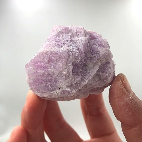 Miniatura 2 de HXSCOO 1 pieza de piedra de kunzita de espodumene púrpura crudo natural al azar de cuarzo para sanación Reiki decoración del hogar, piedras