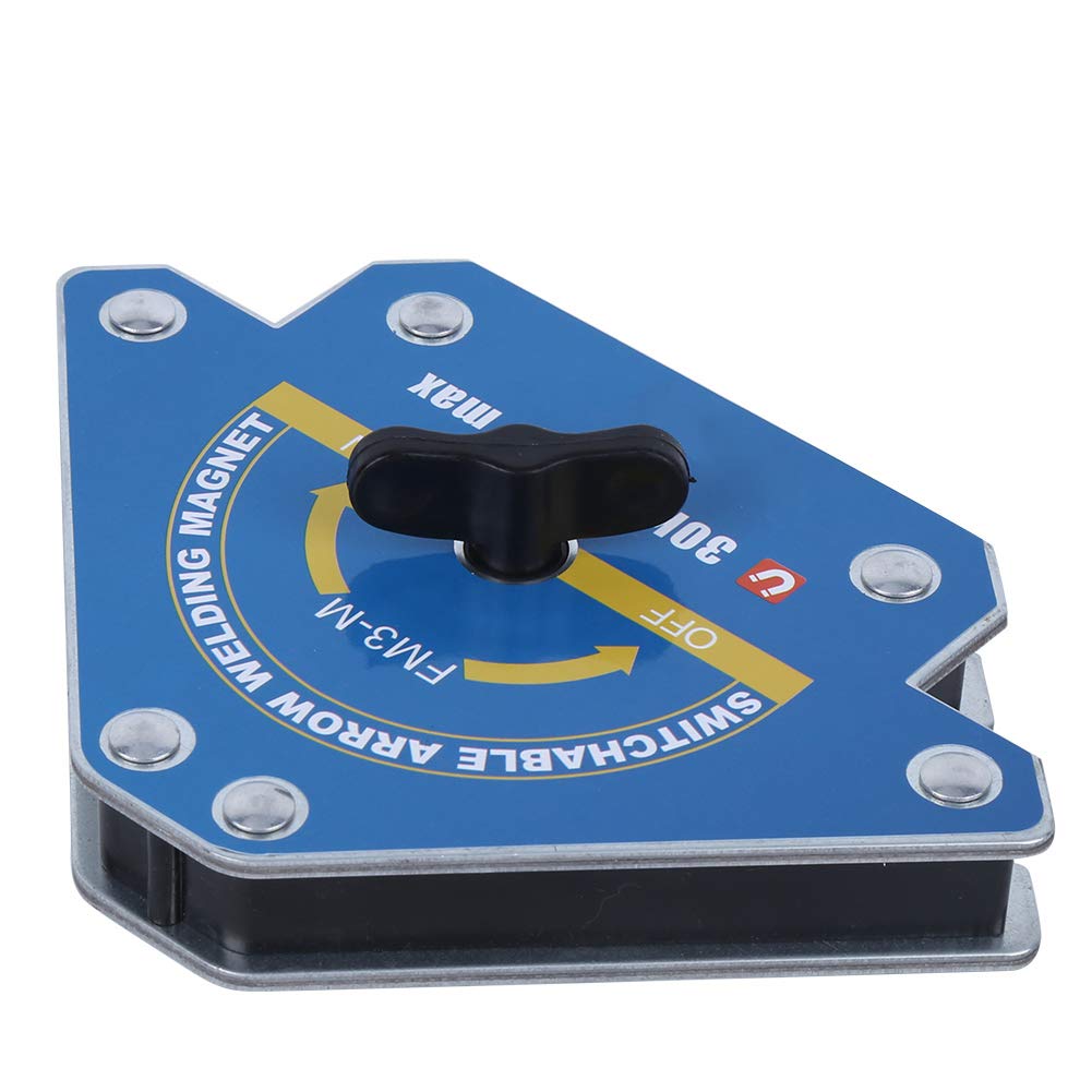 Magnete per Saldatura, Supporto Magnetico a Forma di Freccia Commutabile con Smagnetizzazione e Posizionamento a Un Pulsante, per Posizionatore di Saldatura Fissatore per Tubi