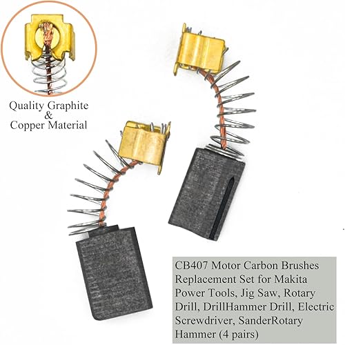Miniatura 3 de CB407 - Cepillos de carbono de repuesto para herramientas eléctricas Makita, taladro rotativo, sierras de calar, taladro, taladro de martillo,