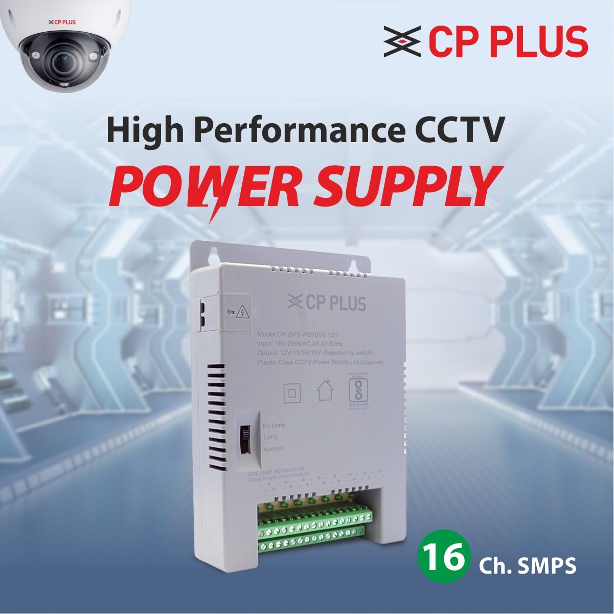 CONAPIDIL Cemenal Light & VPS-2561 セット Amazon.in: Buy CP PLUS 16 Channel CCTV Power Supply SMPS | 12V 8A