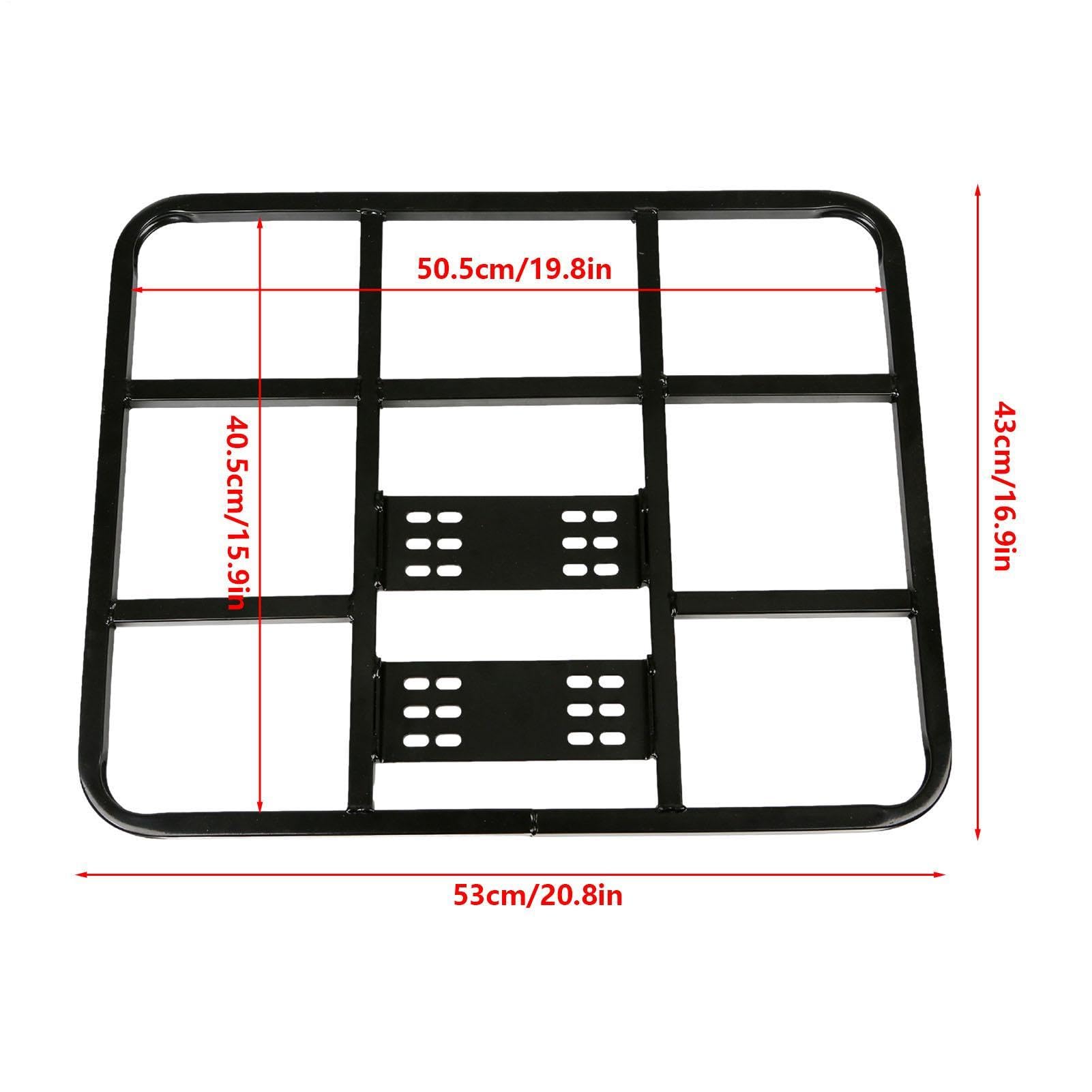 Portaequipajes para vehículos – Estante trasero universal de metal de 60 cm, estante de carga de alta resistencia, soporte de almacenamiento de bicicleta eléctrica, transporte resistente, estante para