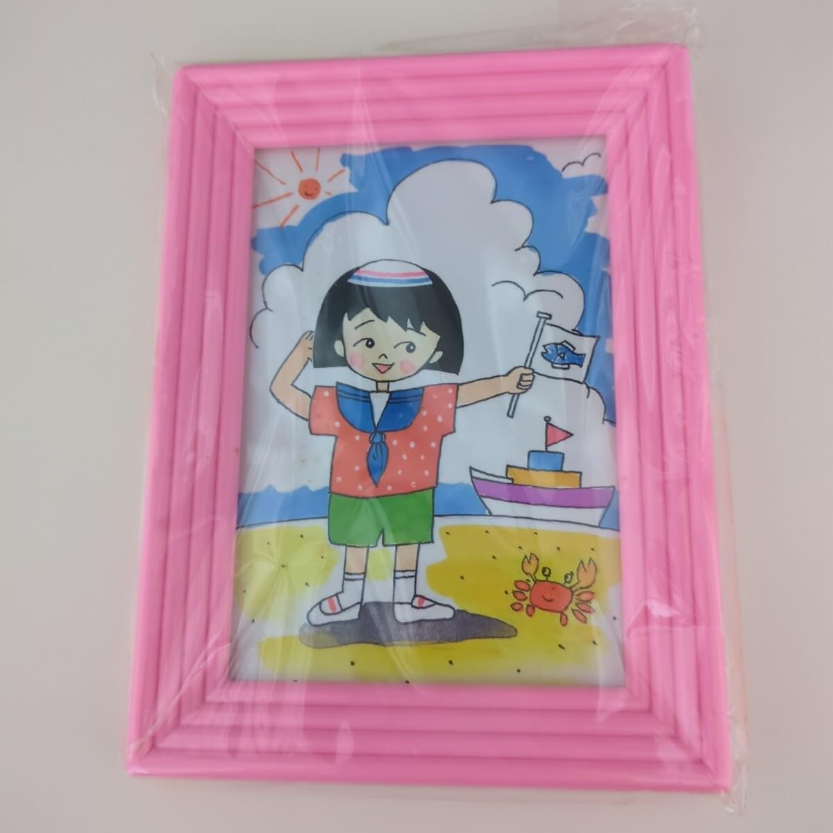 可愛い ちびまる子ちゃん フォトフレーム 木製 写真立て 額 ちび