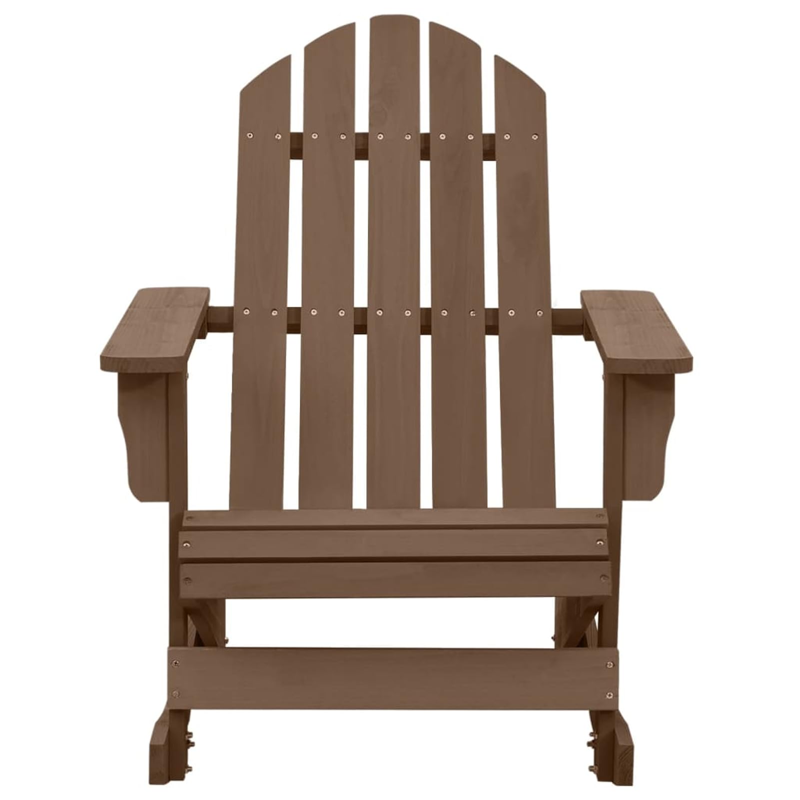 Brokky 45705 Sedia a Dondolo da Giardino in Legno Marrone Sedia a Dondolo,da Esterni,Seggiola Stile Adirondack,Resistente alle Intemperie,Look Vintage