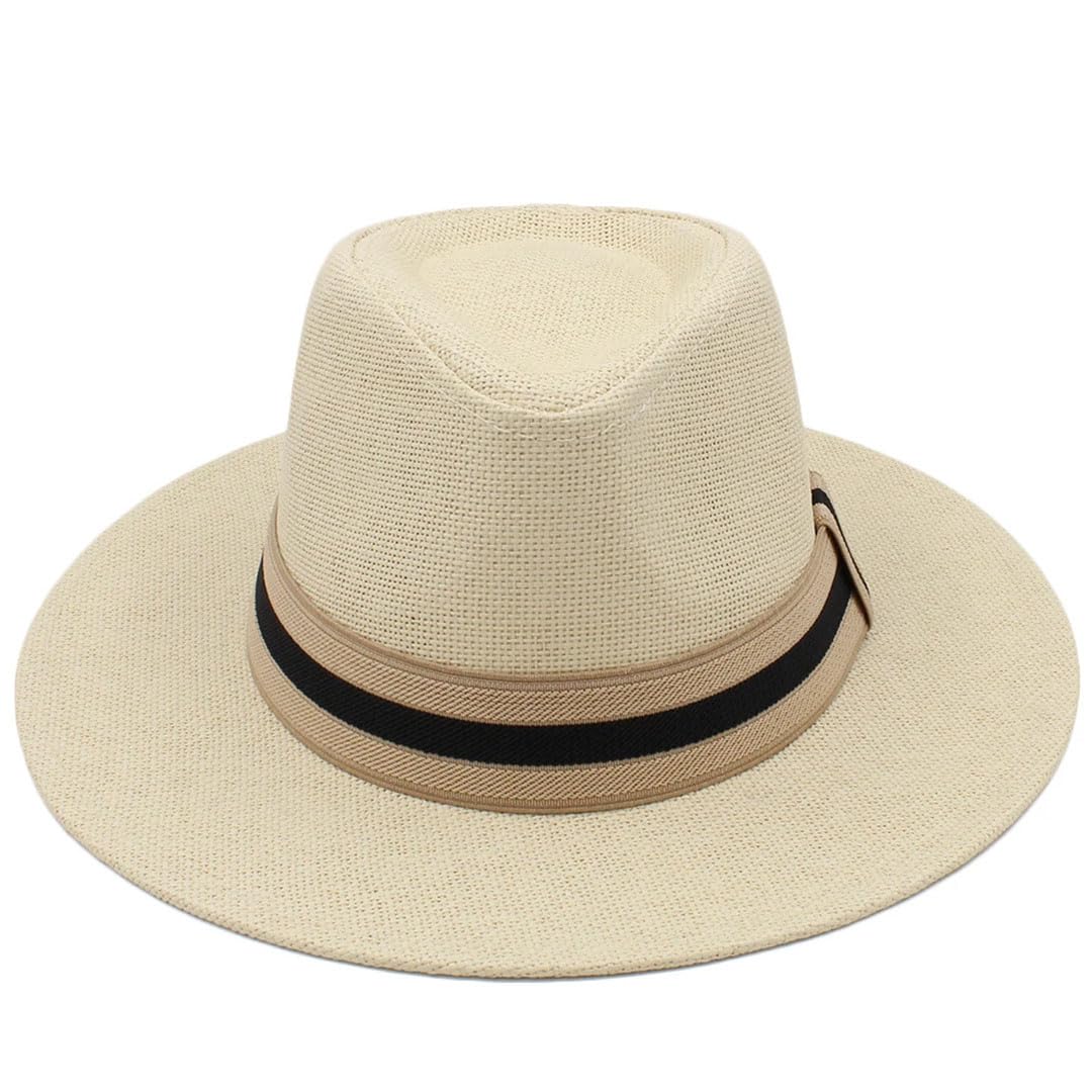 Cappello Panama in paglia da uomo e donna, classico, ampio, Sombrero, spiaggia, viaggi all'aperto