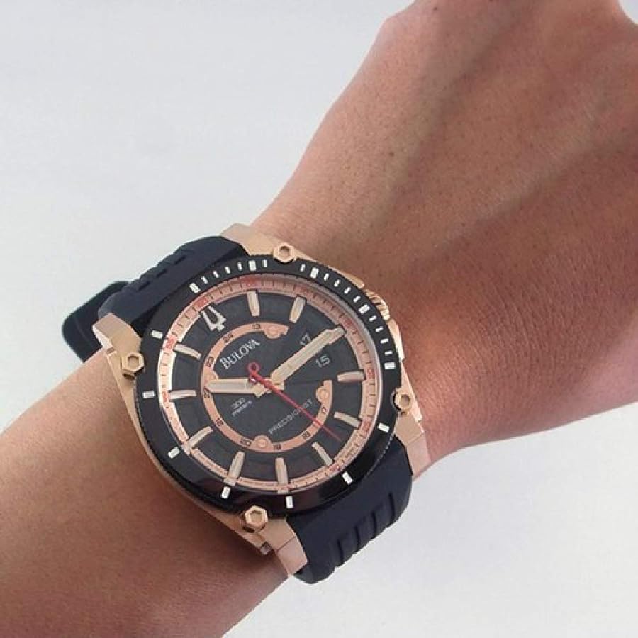 Amazon | BULOVA (ブローバ) 98B152 Precisionist 30気圧防水 メンズ