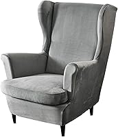 Vista 24 de GULI Wingback - Funda para silla de 2 piezas, fundas para silla de sillón, fundas de elastano para sofá, protector de muebles, lavable a máquina