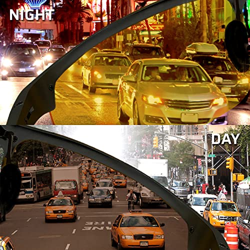 Image of BLUPOND Set of 2 HD Day and Night Driving Glasses - Polarized Sunglasses and Yellow Night Vision Glasses With Car Clip Holder