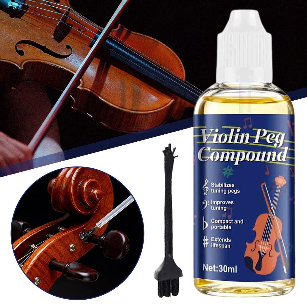 Pâte professionnelle pour chevilles de violon, 30 ml, empêche les glissements et les couinements, stabilise les chevilles d'accordage pour violon, alto, violoncelle et basse, accessoire d'entretien