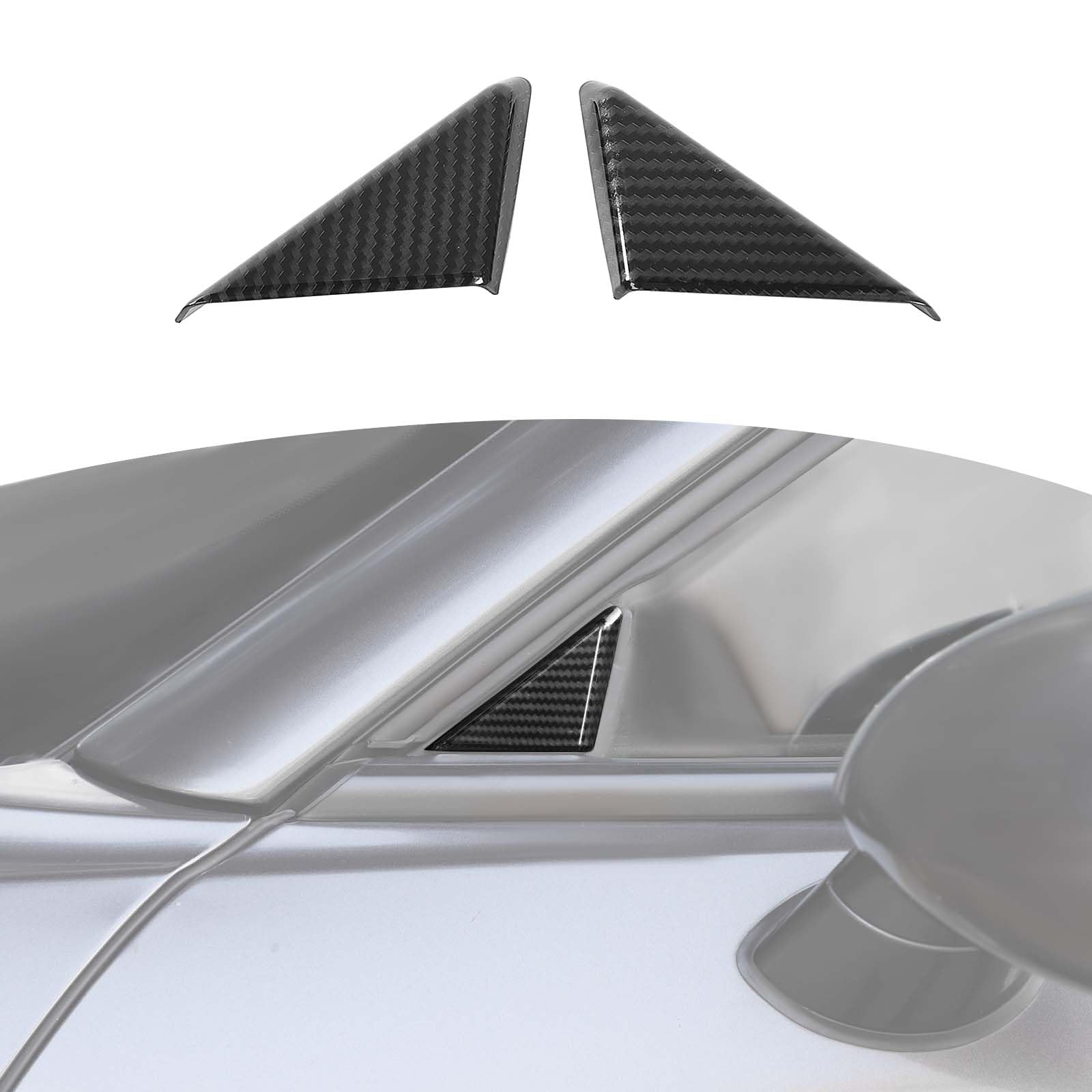 RT-TCZ Window Decorative Cover Trim ABS Protective Cover Interior Trim Cover for Dodge Challenger 2009-2021 UP Interior Accessories Carbon Fiber