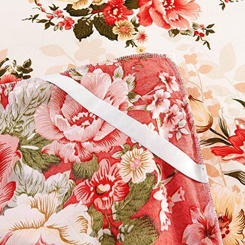 Miniatura 6 de Zhiyuan Falda de cama con volantes de 2 capas de microfibra cepillada con 2 fundas de almohada, Queen, beige