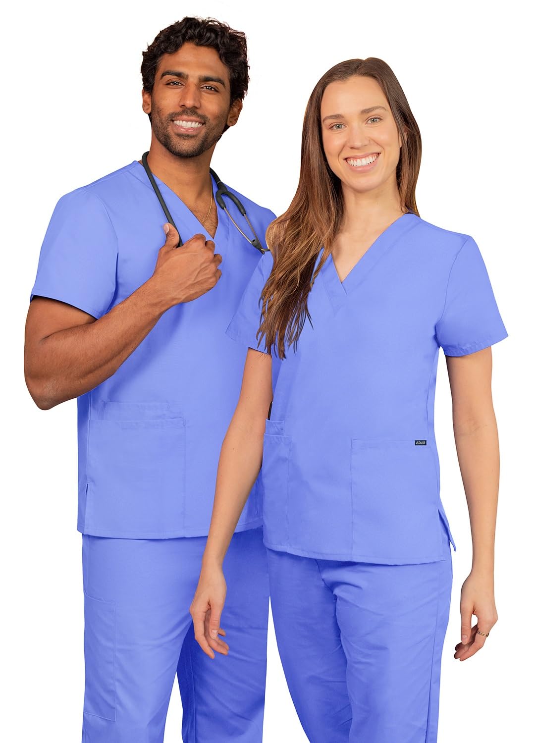Adar Uniformes médicos Unisex - Top médico Cuello en V