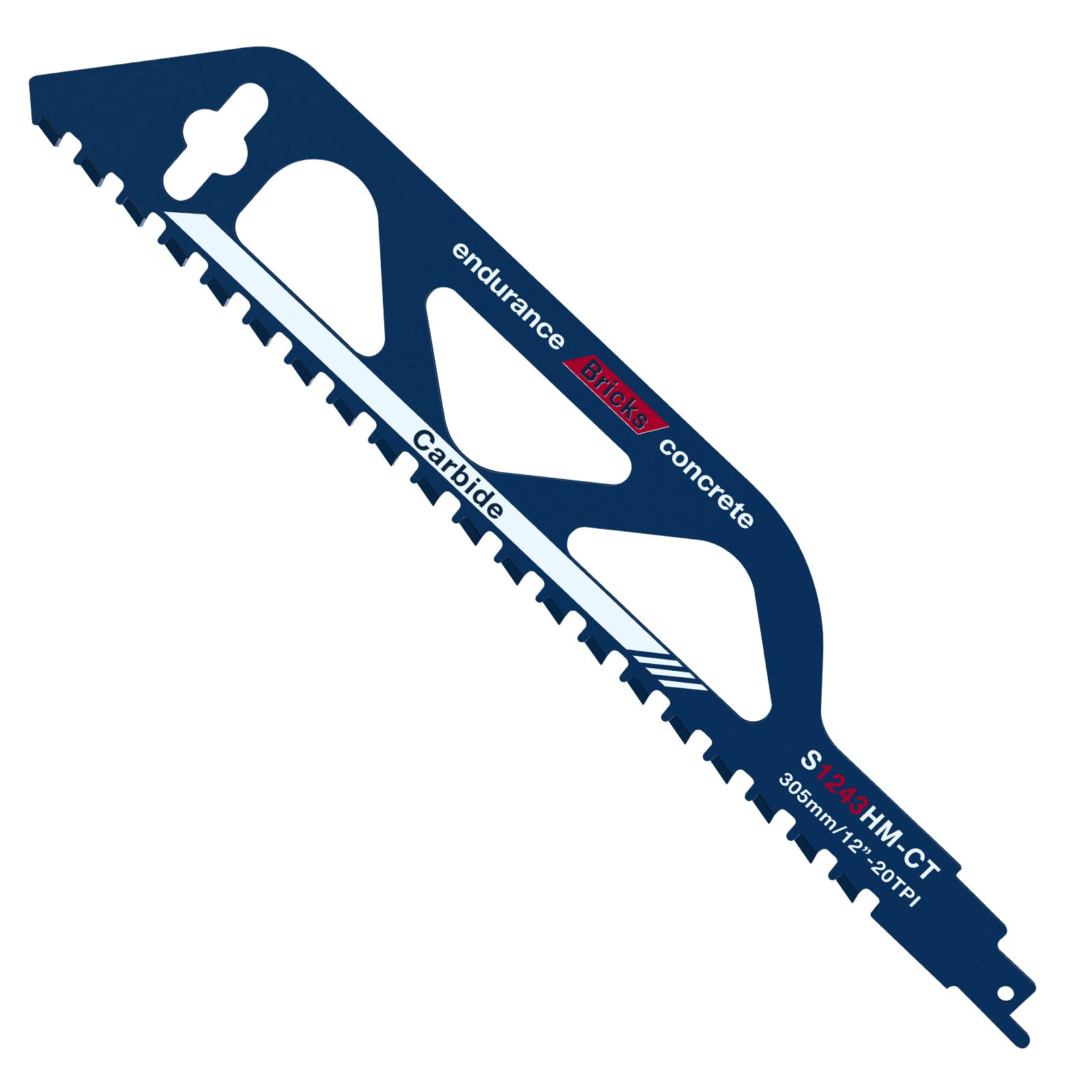 Reciprocating Saw Blade, Universal Carbide Reciprocating Saw Blades, Concrete Sabre Saw Blades, Saw Blades for Cutting Brick Block Cement Board, Compatible with Bosch Dewalt Makita, 305mm