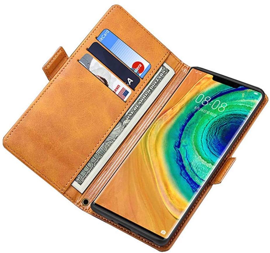 Funda iPhone 12 cartera magnética libro piel negra 6.1 pulgadas 3