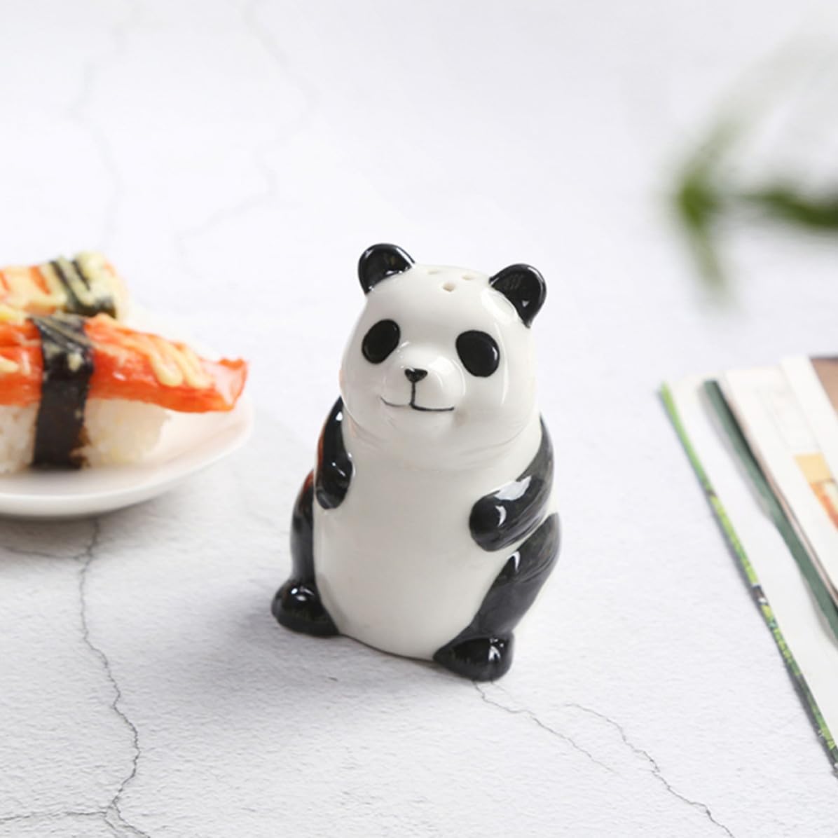 Cute Panda Ceramic Seasoning Jar Xmas Pepper Shaker