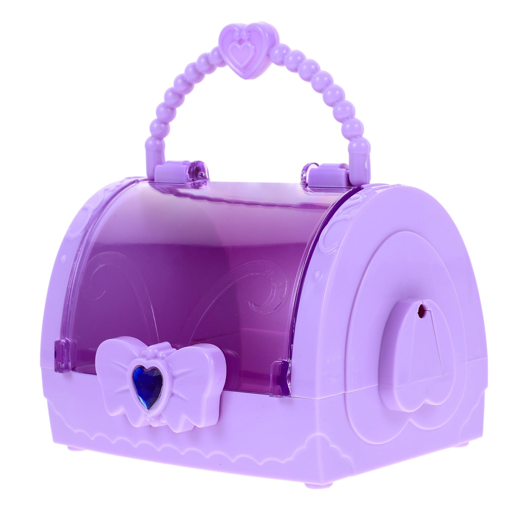 Yardwe Cute Pirate Treasure Box Heart Bow Design Lightweight and Toy Storage Chest for Boys and Girls Parties Keepsake Organizer for Jewelry and Crafts