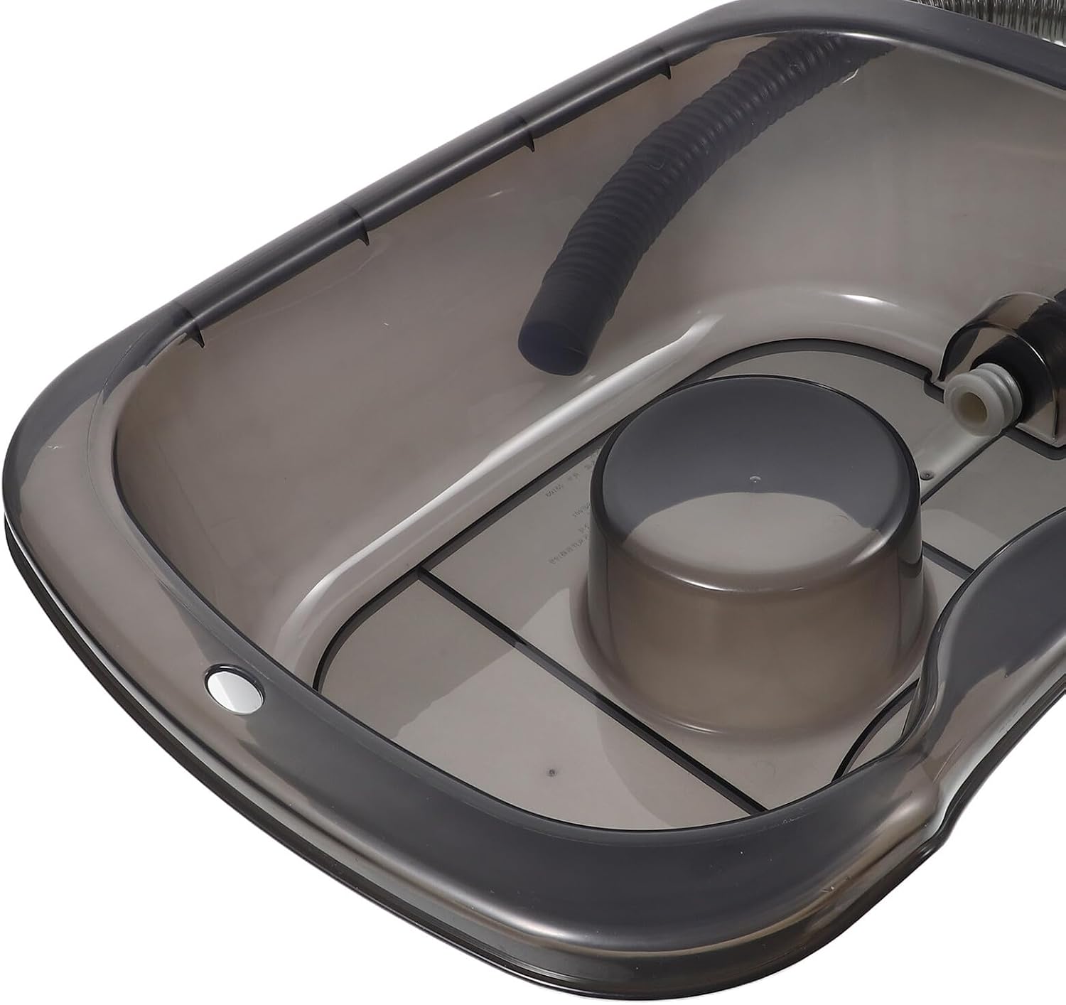 Portable Transparent Hair Washing Tray with Drain Hose for Reclining Pregnant Women Elderly Disabled Patients Moisture-resistant Shampoo Basin