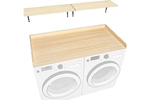 Burlywood Washer Dryer Shelf with Countertop