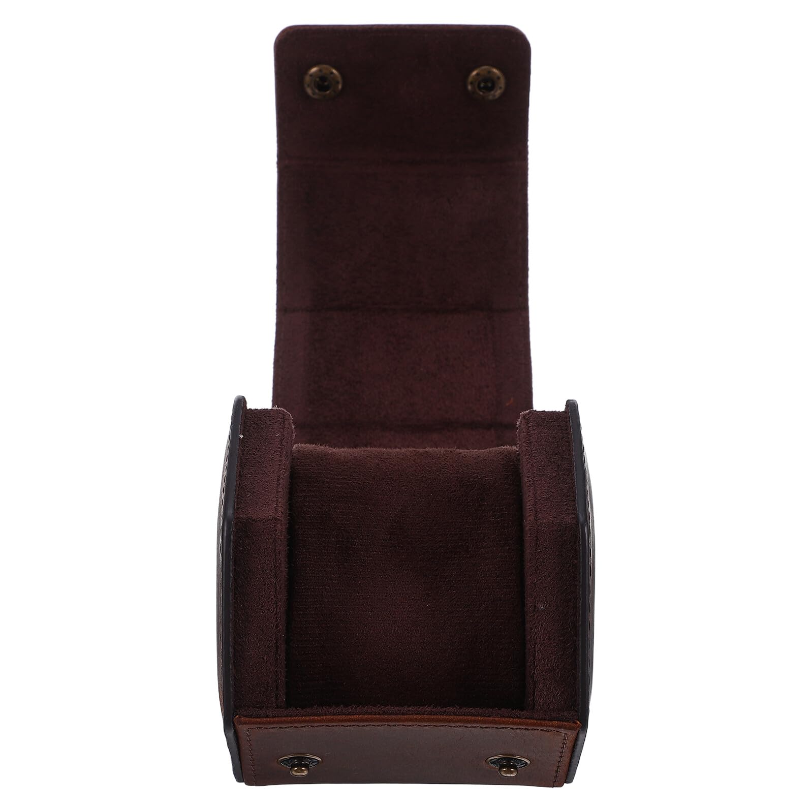 Uonlytech Étui de Voyage en Cuir pour Montre Boîte de Rangement Individuelle Vintage Élégante Anti-poussière Cadeau pour Hommes et Femmes