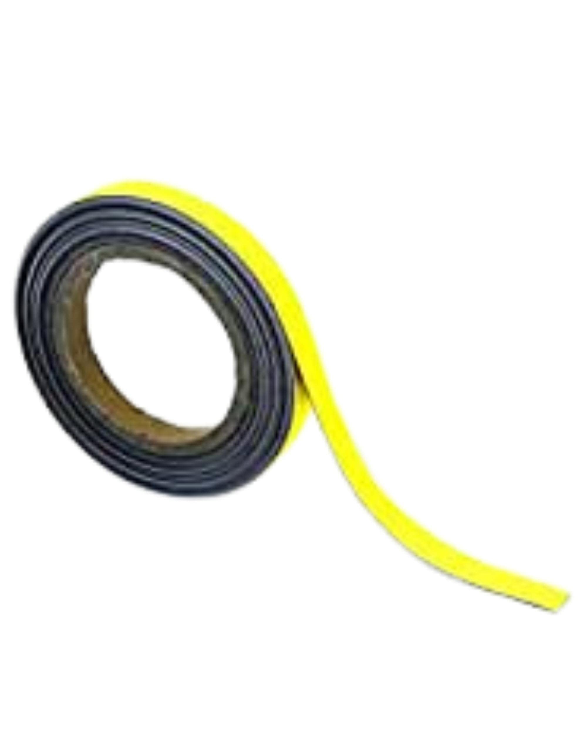 Magnetic Steel Easy-Wipe Tape, Thin & Flexible, Cut to Fit Strip, Strong Magnetic Tape, High Visible Identification, Suitable For All Non-Magnetic Surfaces - Yellow - H.15mm x W.10M
