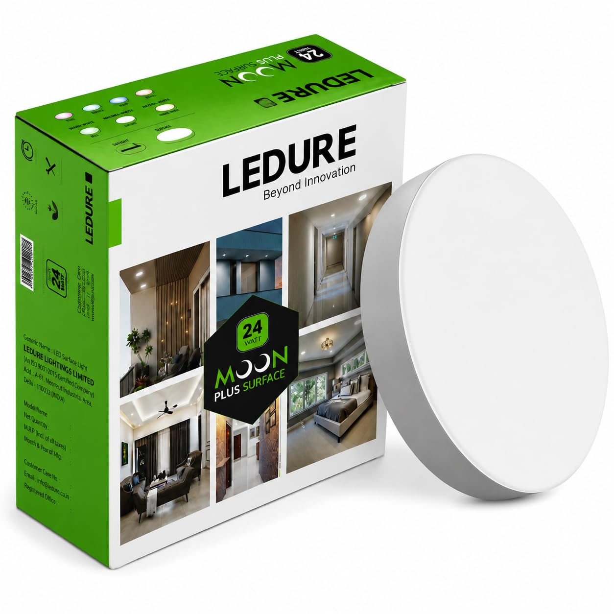 LEDURE 24W LED Surface Light|Energy Efficient LED Downlight|CoolWhite Pack-1-image-49