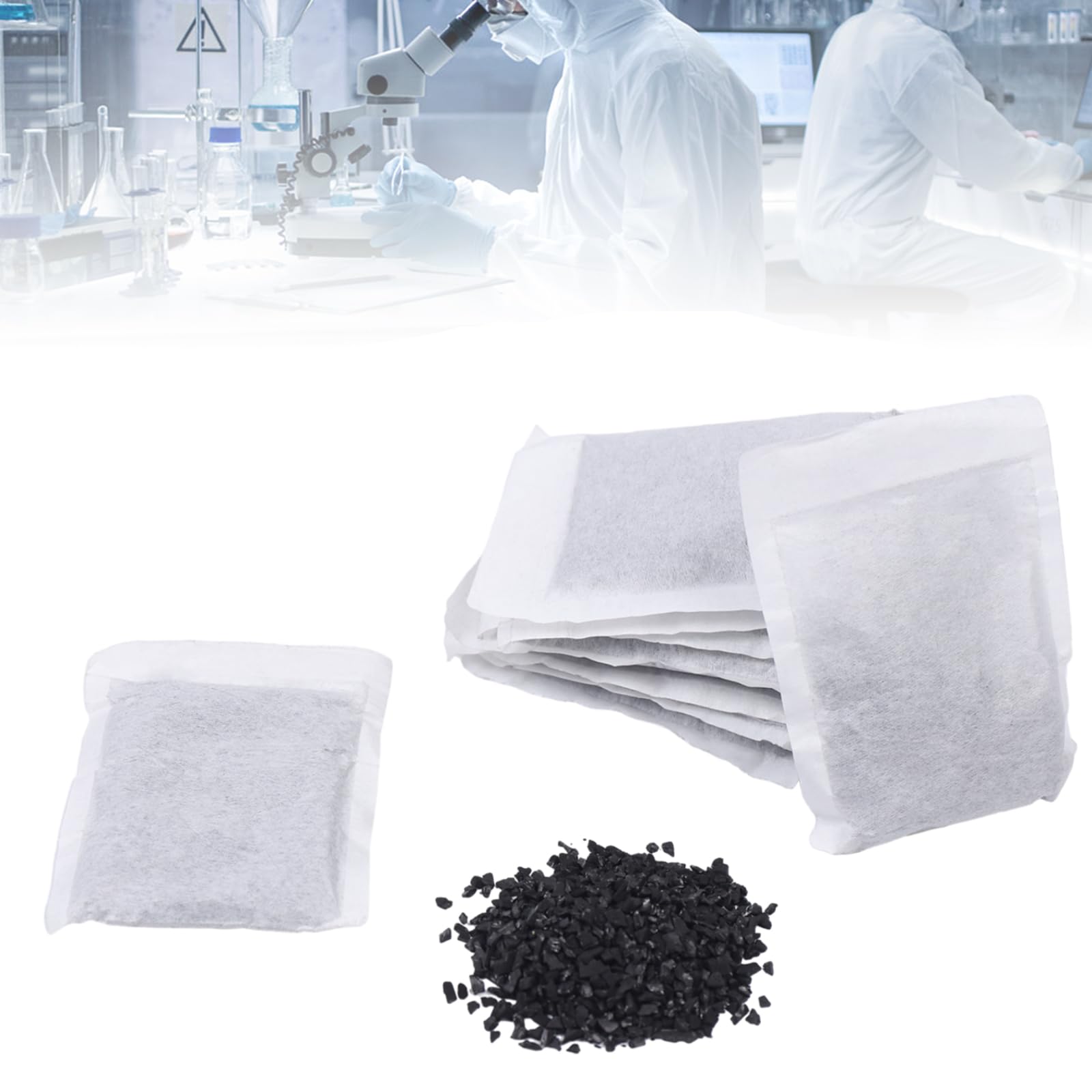 20Pcs Water Distilleerder Actieve Koolstoffilter Zakken Witte Filter Zakken Voor Water Distiller Smaken Verontreinigingen Geuren Filter Zuiveren Water Verwijderen Compound
