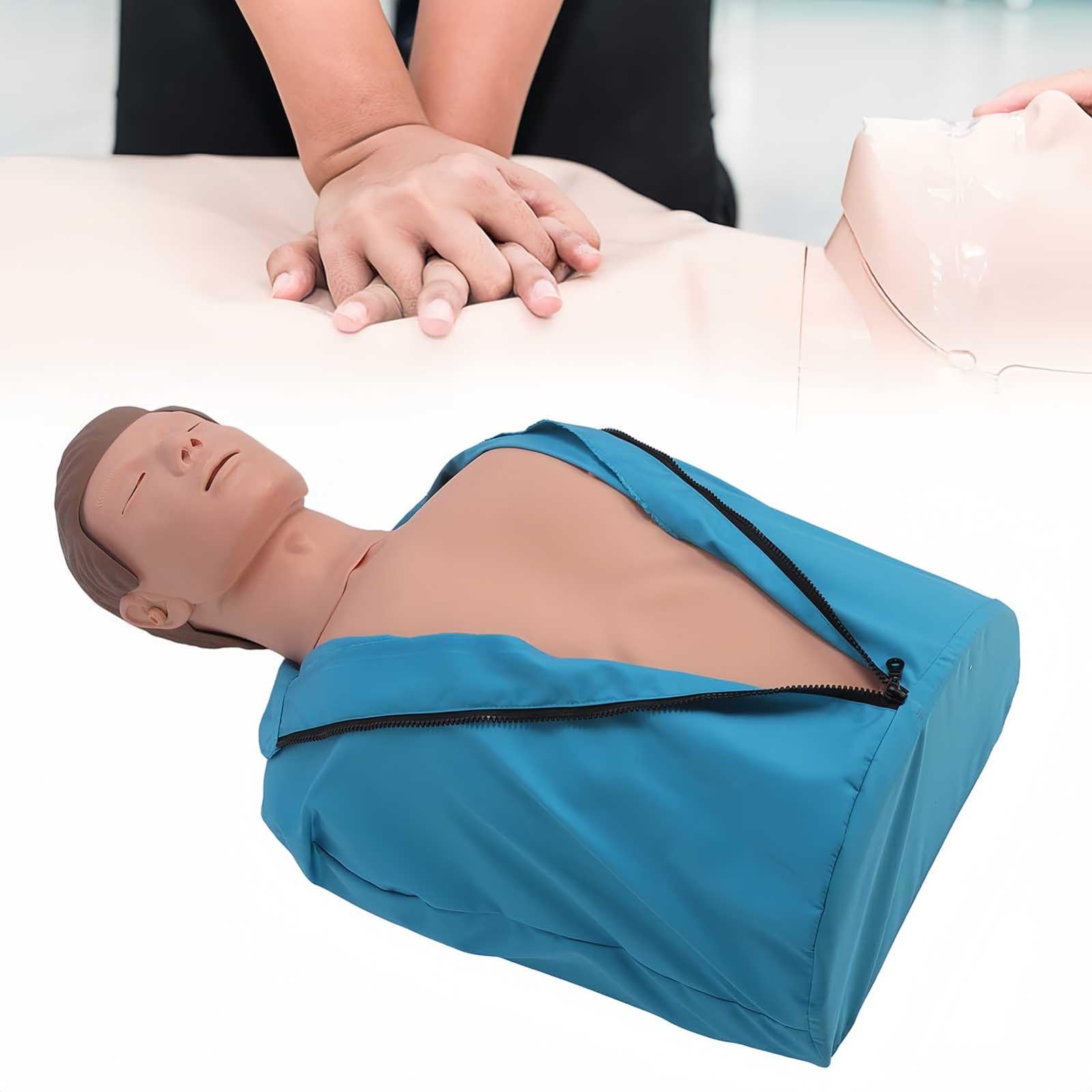 ELZEM Manichino Addestramento alla RCP Adulti Mezzo Busto in Gomma Manichini Addestramento al Primo Soccorso in Rianimazione Cardiopolmonare per la Formazione Didattica A