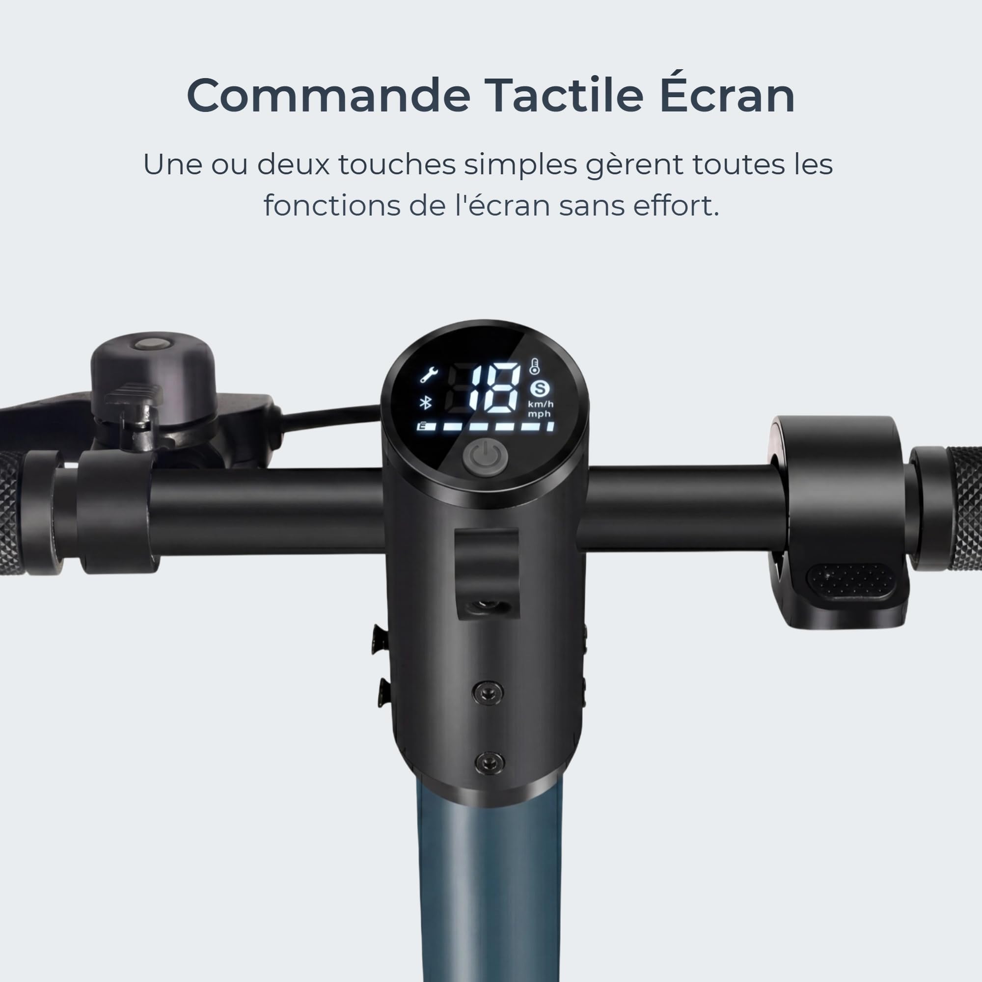 N5 Trottinette Électrique Moteur Arrière, 10" Pneu à Chambre