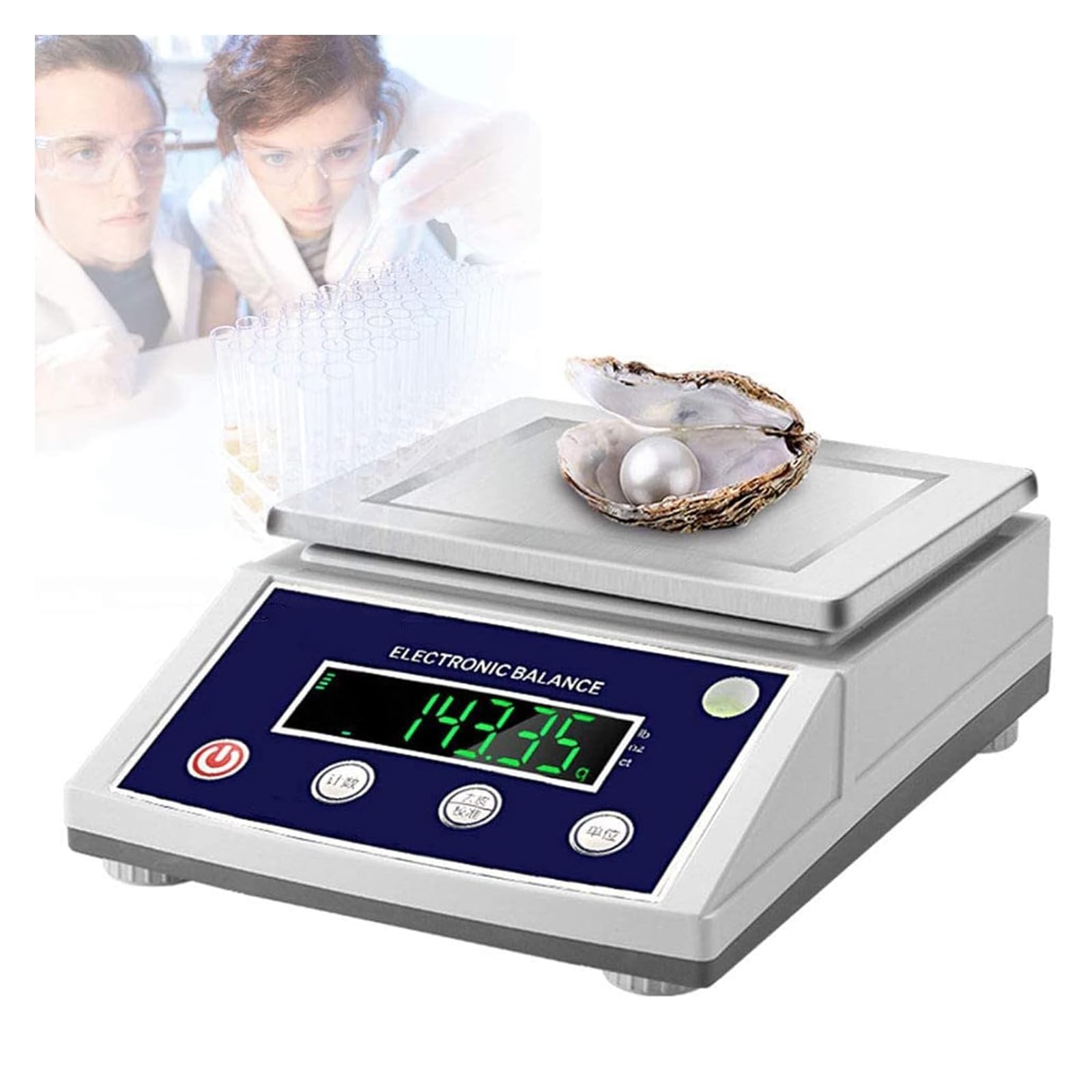MYUYEE High Precision Lab Scale,1000G/0.01G Precision Analytical Electronic Balance,Laboratory Weighing Balance Jewelry Scales Kitchen Precision Weighing Electronic Scale
