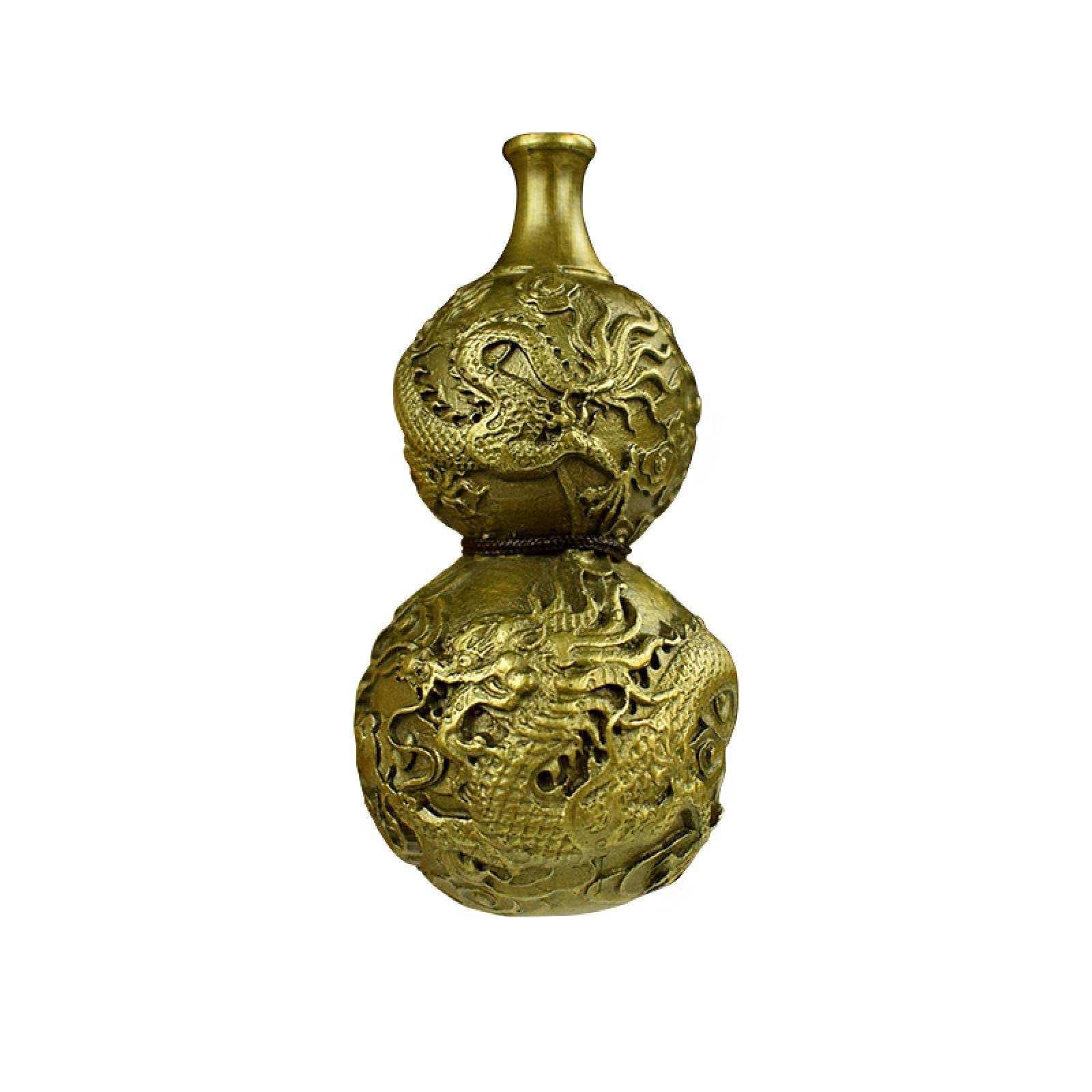 Statue en Laiton de Gourde Feng Shui Ornement Cuivre Chanceux Longévité