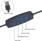 Lumière de sonnerie pour bureau, LED Luminaire de bague avec support de téléphone externe de fixation pour extensions de cils, manucure, maquillage, beauté, etc.