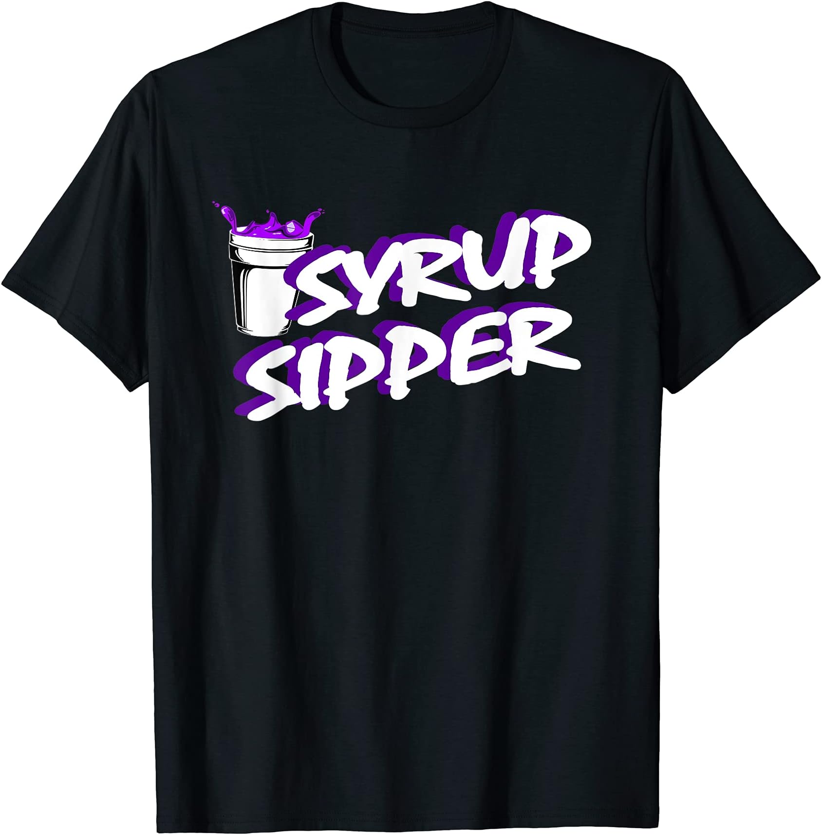 Codeine LeanCough Syrup Purple Drank Sizzurp Double Cup T-Shirt