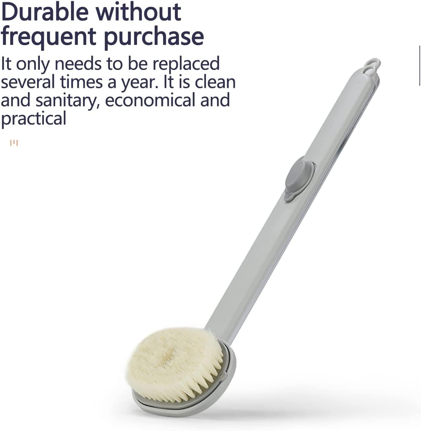 Long Handle Bath Massage Cleaning Brush with Soap Dispenser, Back Brush with Soap Dispenser, Back Brush Long Handle for Shower, Exfoliating Bath Brush Storable Body Wash (Green)