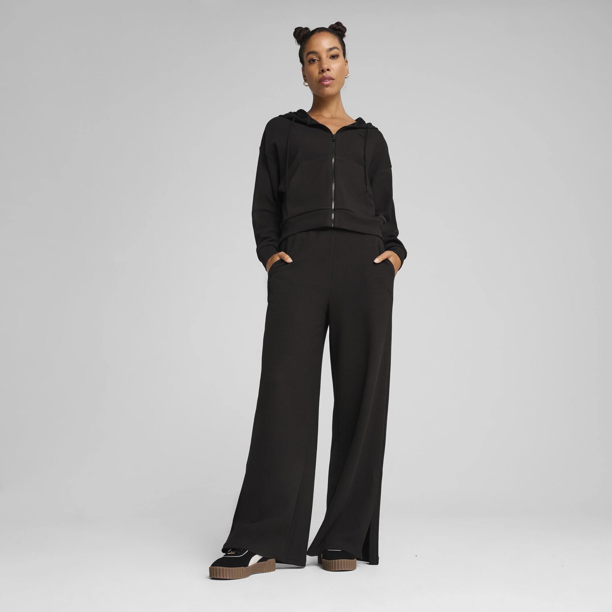 PUMA Her Comfort High-waist Straight Pants - Spodnie z dzianiny Kobiety