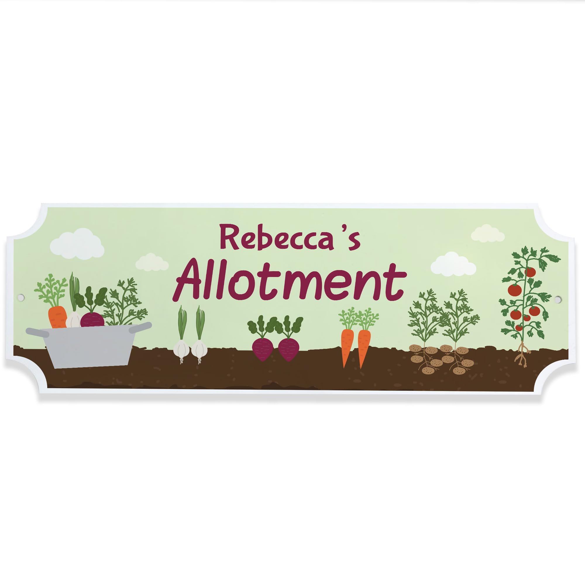 Red Ocean Green Personalised Allotment Welcome Signs For Garden Shed Allotment Vegetable Patch Welcome Wall Plaques For Fence Wall 300X100mm