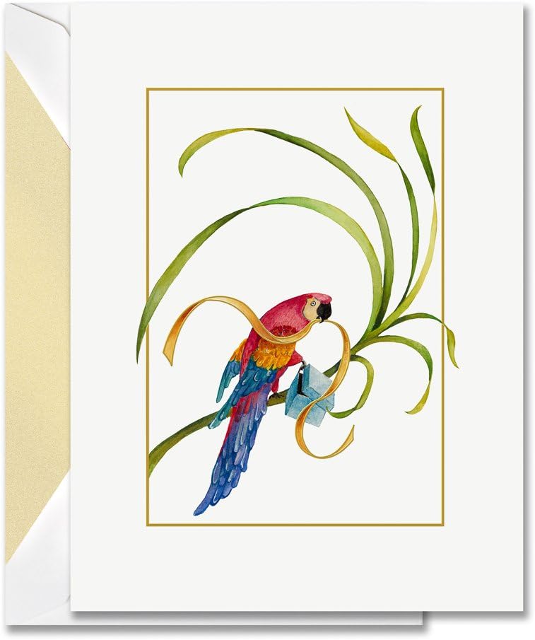 William Arthur Parrot in a Palm Boxed Holiday Greeting Cards