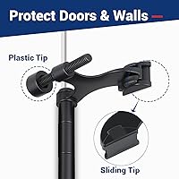 Vista 3 de HOME MASTER HARDWARE - Tope de puerta con pasador de bisagra, paquete de 8, negro, ajustable, de servicio pesado, con puntas amortiguadas de plástico