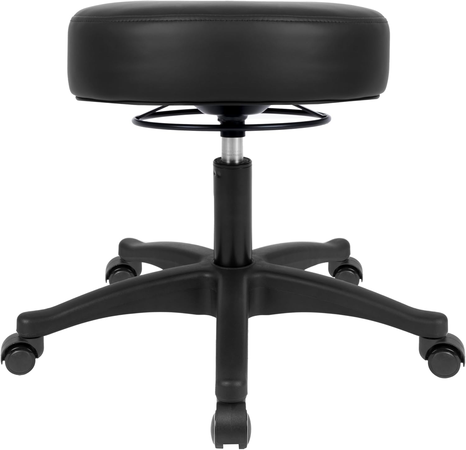 TAKE UR SEAT® All-Purpose Stools with Adjustable Seat and Easy Clean Performance Fabrics for Cleanroom Lab Medical Office Classroom Shop Garage Spa Massage Tattoo(Self-Braking) (15" Black)