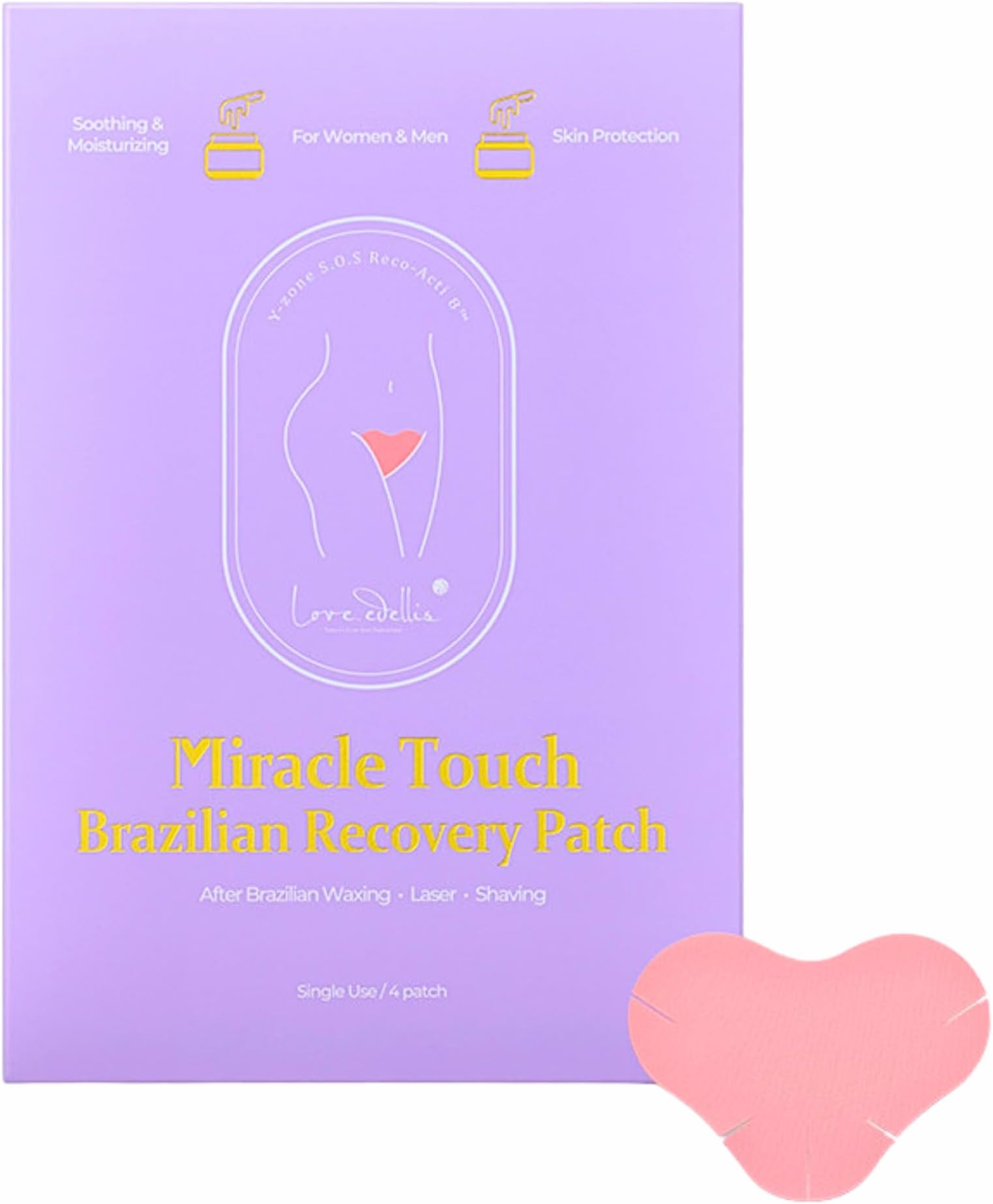 DOFT Korean Love Edellis Y-Zone Mask for Women & Men, Soothe & Moisturize the Skin After Waxing/Shaving/Laser Treatment, Hydrogel Vajacial Mask, Made from Natural Ingredient, Hypoallergenic Tested (4)