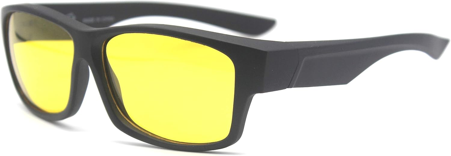 BLUE CUT Fit Over Polarized Sunglasses Driving Clip-on Over Glasses, Solar Shield Sunglasses Over Prescription Glasses