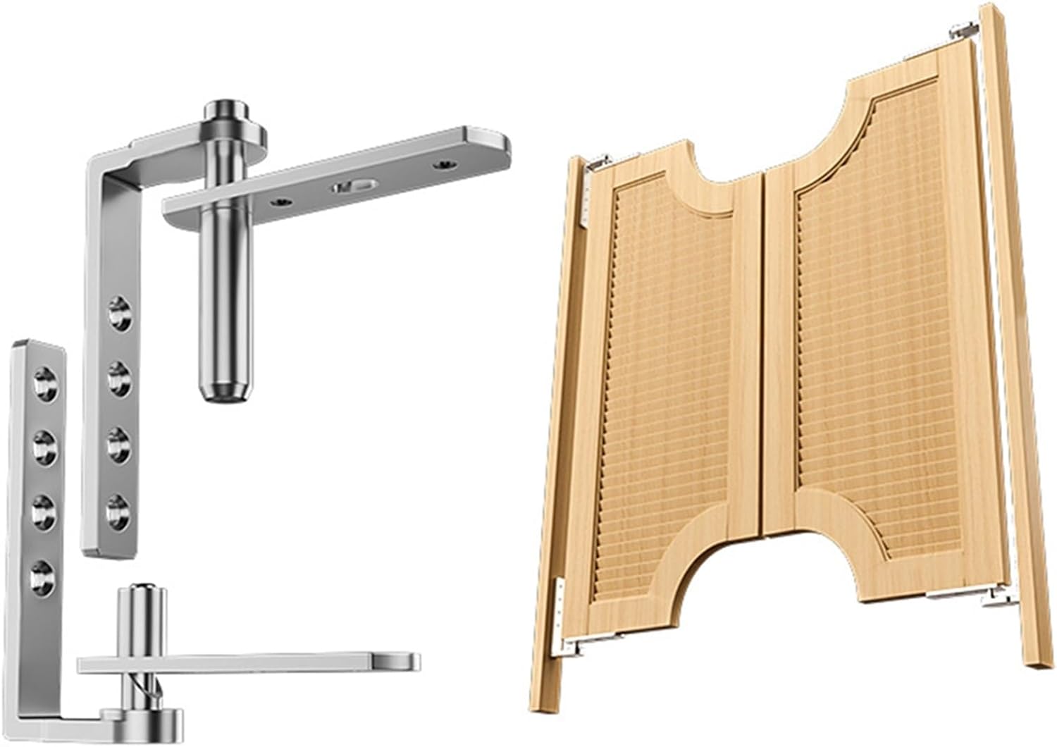 Stainless Steel Pivot Door Hinge Heavy Duty 360 Degree Rotating Shaft for Room Automatic Rebound Wooden Door Hinge Hardware(Small)