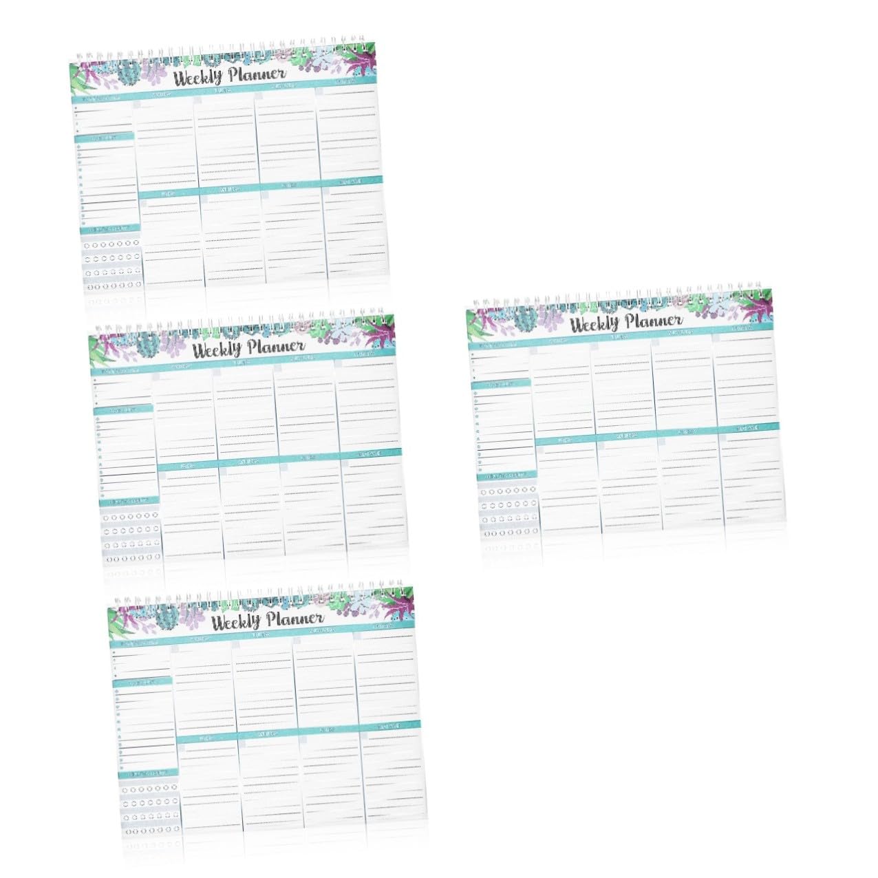 DOITOOL 4 Piezas Planificador Semanal con Notas y de Cuaderno de Planificación para Trabajo y Páginas Amplias y Organización para Estudiantes y Profesionales