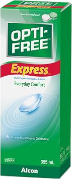 Opti-Free Express concact Lens Care Solution | Single Bottle | 1 x 355 ml